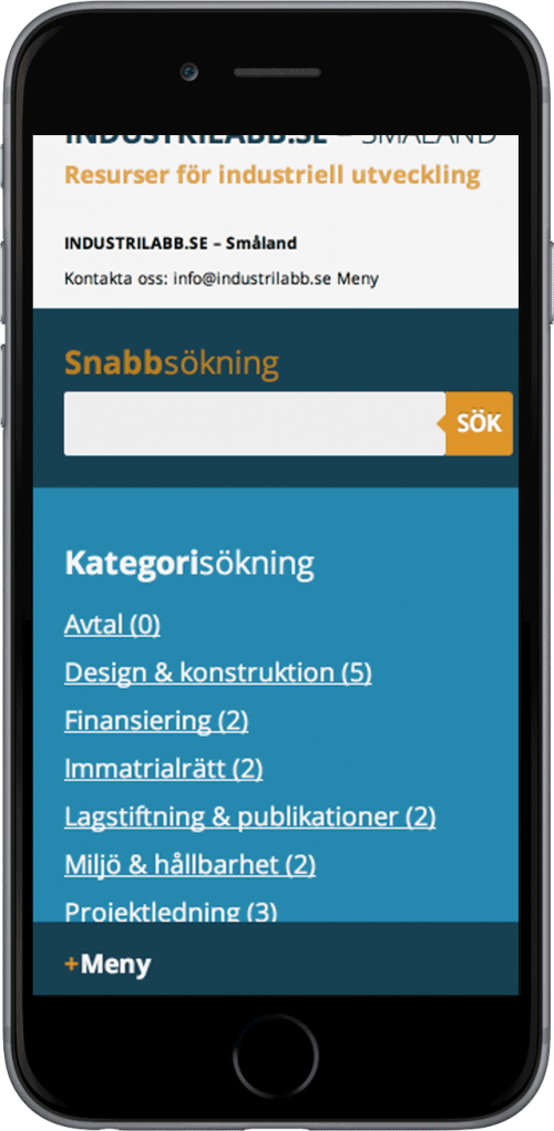 Mobilversionen av Industrilabb Småland.