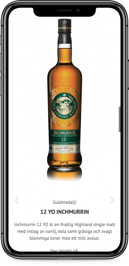 Loch Lomond-sidan på iPhoneX.